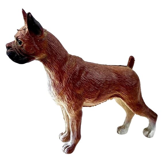 Vintage Collectible Boxer Dog Figurine Plastic 3.5" H x 5.25" L Model B2 Classic - Picture 7 of 13